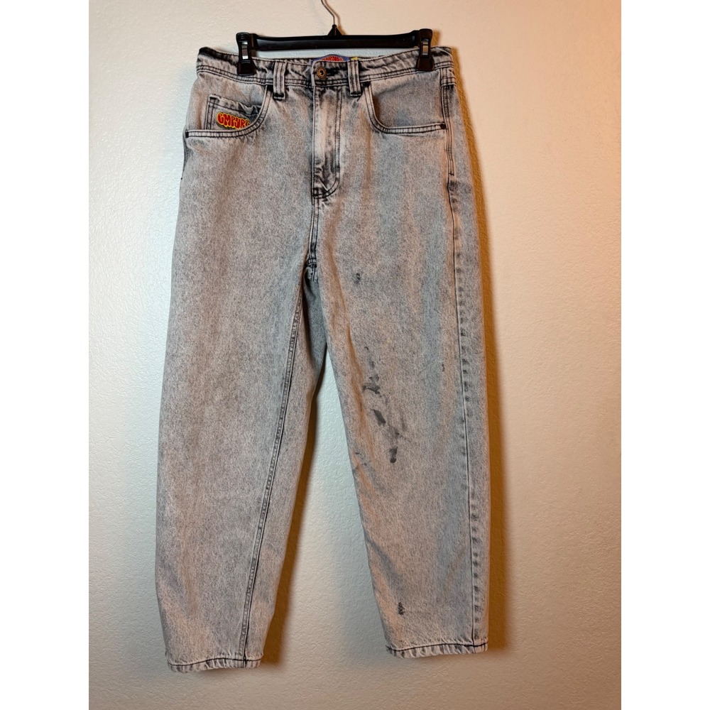 Empyre Loose Fit Acid Wash Skate Jeans Grey Light Wash Size 30